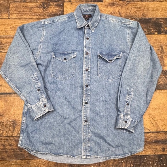 American Eagle Outfitters Other - American Eagle‎ Outfitters Mens Denim Shirt Long Sleeve Cotton Button Up Size S